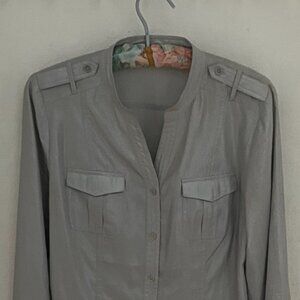 Chico Silver Long Sleeve Blouse